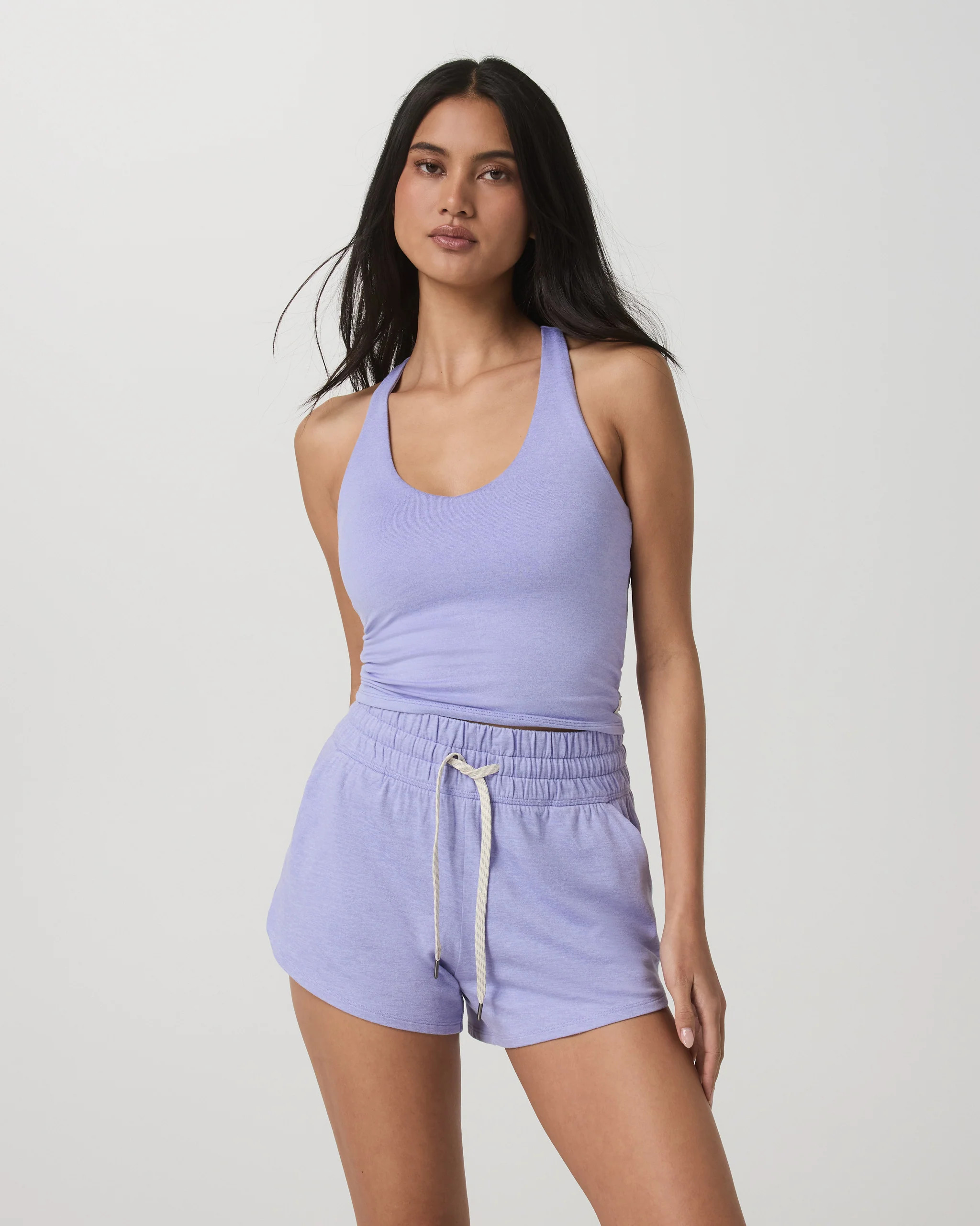 Halo Performance Crop Tank 2.0 – Hyacinth Heather Top – Tops – Vuori | Vuori Clothing (US & Canada)