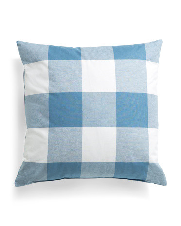 Made In Usa 22x22 Oversized Gingham Pillow | TJ Maxx