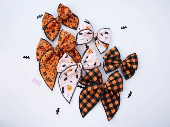 Halloween Fable Bow Spooky Boo Halloween Bows Halloween Baby - Etsy | Etsy (US)