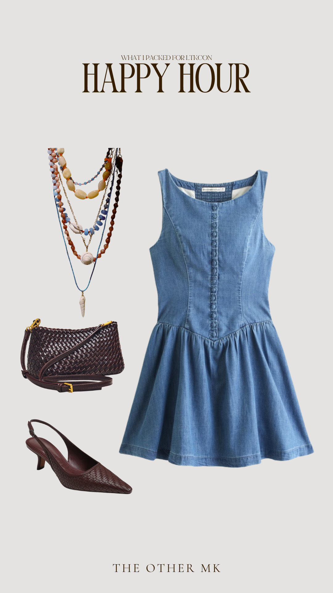 What I wore for happy hour at LTKcon!
-
Summer to fall workwear, fall workwear, office outfit, midsize workwear, transitional workwear, denim dress, happy hour, girls night 

 #LTKCon #LTKootd #LTKMidsize