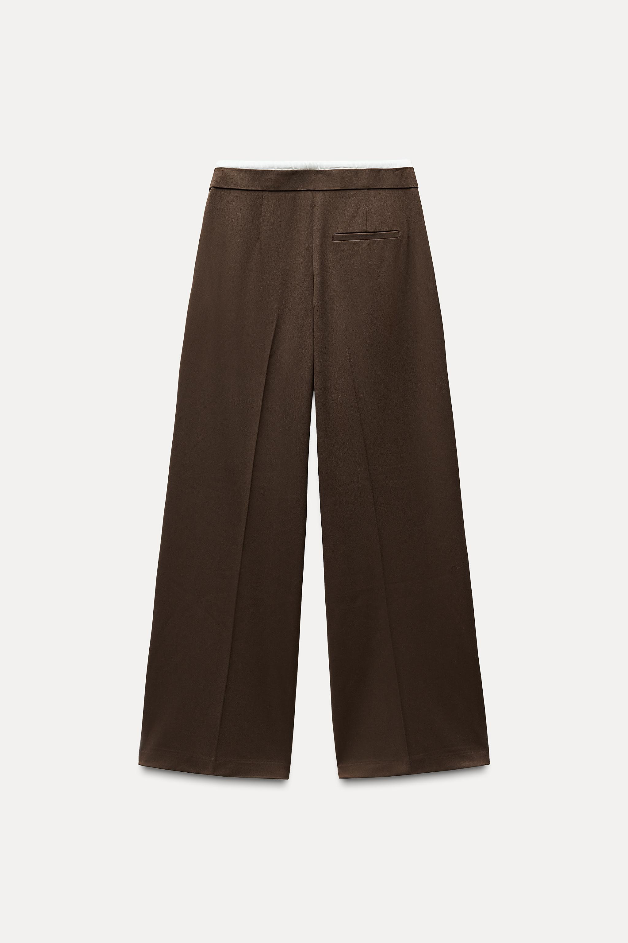 WIDE-LEG TROUSERS WITH DOUBLE WAISTBAND | Zara UK