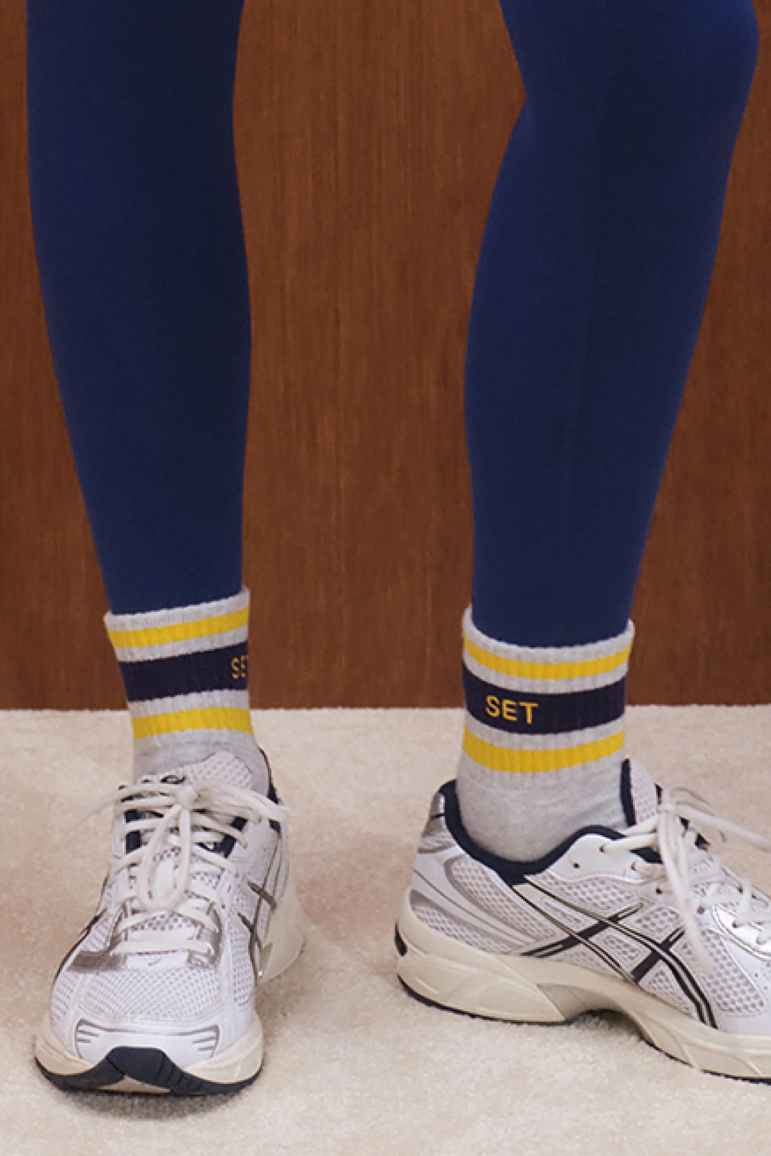 SET STRIPE SHORTY SOCKS - HEATHER GREY/VARSITY | SET Active