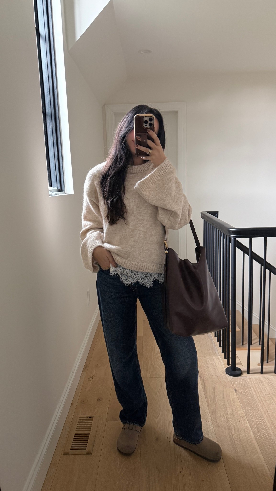 Small sweater & 25 in jeans