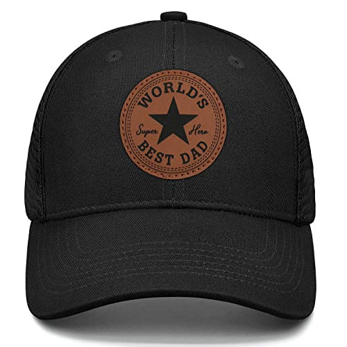 Worlds Best Dad Ever Hat Fathers Day Birthday Gifts for Dad Papa from Daughter Son Black Trucker Hat | Amazon (US)