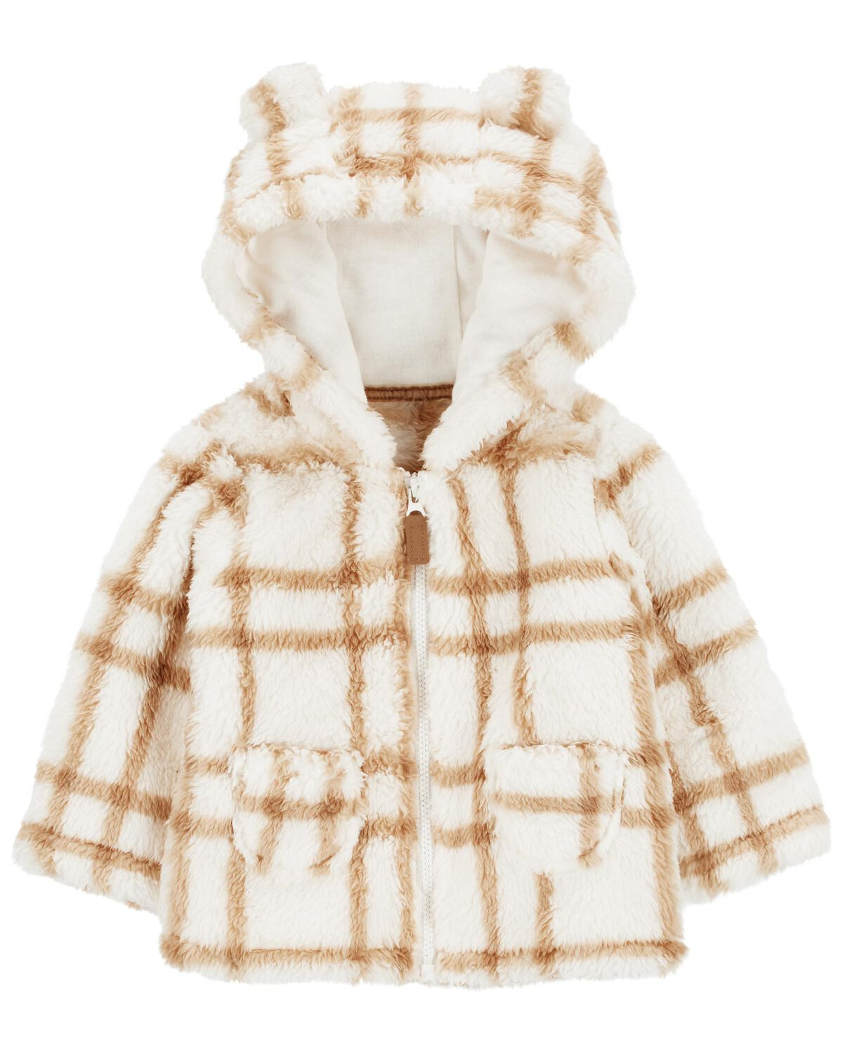 Ivory Baby Zip-Up Sherpa Jacket | carters.com | Carter's