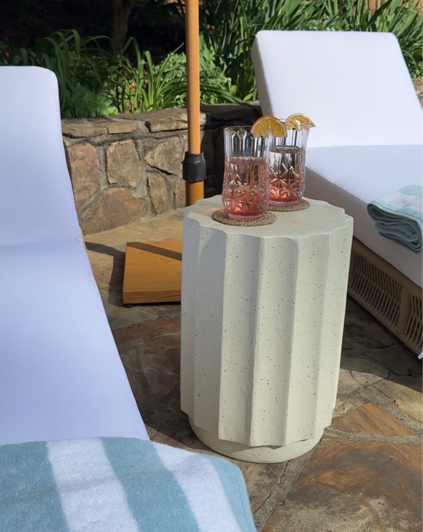 #ad My favorite affordable patio side table from @Wayfair ! ☀️From front porch decor to poolside essentials, Wayfair has so many of my favorites to make your space feel cozy & ready for hosting this summer! The Hot Summer Sale is happening now, so grab all of my favorites on sale while you can!!  #Wayfair #WayfairPartner