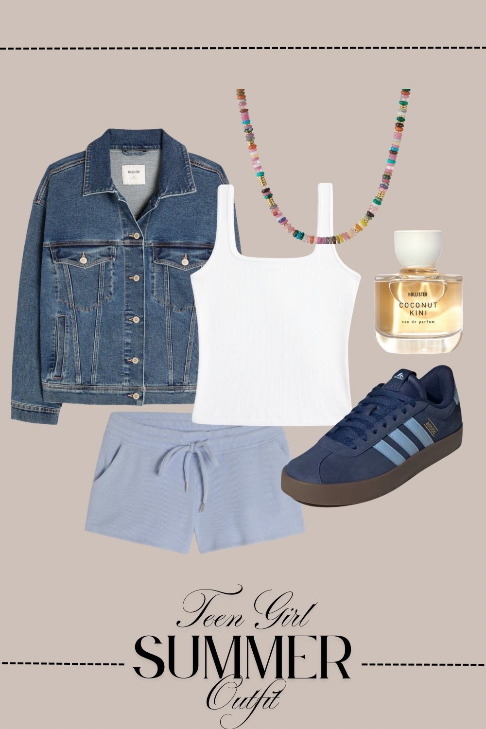 This cute and casual summer outfit for teen girls features trending pieces like a jean jacket, comfy shorts, and navy sneakers—perfect for warm weather, back-to-school shopping, or a day out with friends. Looking for inspiration for summer outfits for teen girls? Start with this effortless look that’s stylish and comfortable.

#TeenGirlSummerOutfit #SummerOutfitsForTeens #CuteOutfitsForTeenGirls #TeenStyleInspo #SummerClothesForTeens #OutfitIdeasForTeenGirls