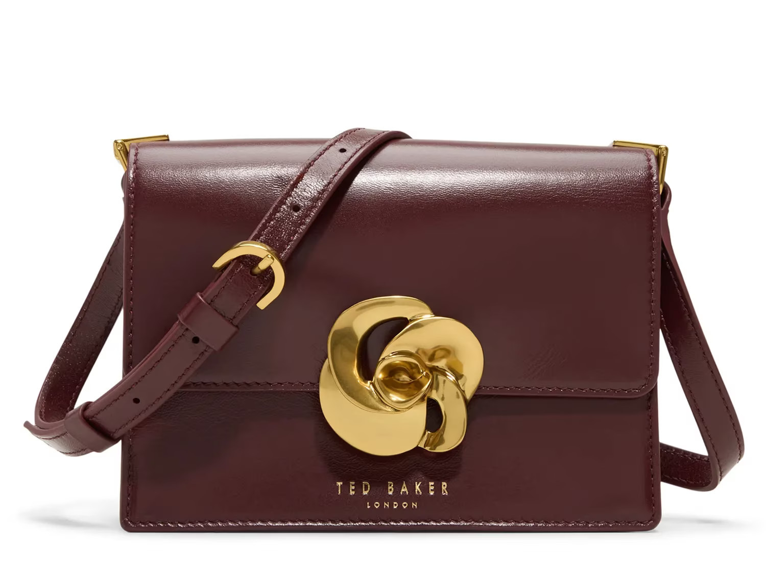 Ted Baker Rosalie Leather Crossbody Bag | Women's | Burgundy | Size Not Applicable | Handbags | DSW