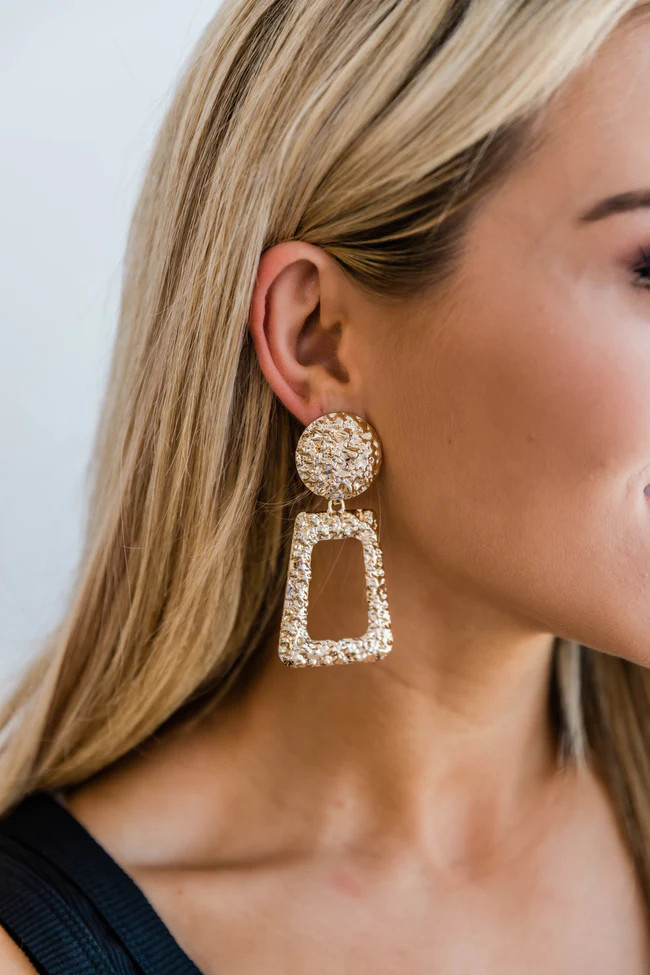 Stylish And Stunning Textured Earrings Gold | The Pink Lily Boutique