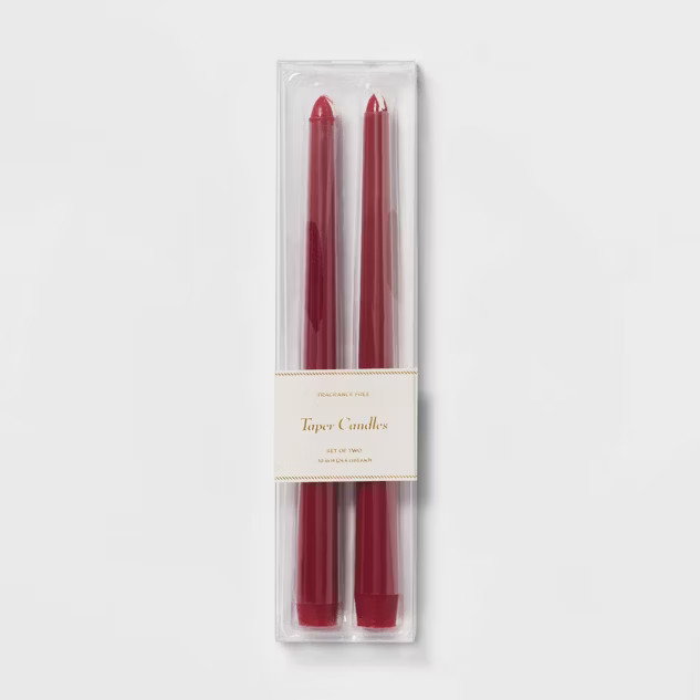 2pk Tapers Candle Red - Threshold™ | Target