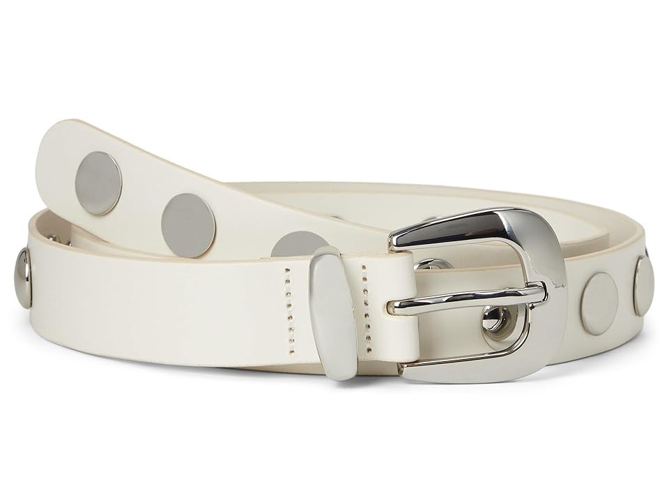 Madewell Clean Western Belt : Dome Studs Women's Belts Ivory : 2XL, Leather | Zappos