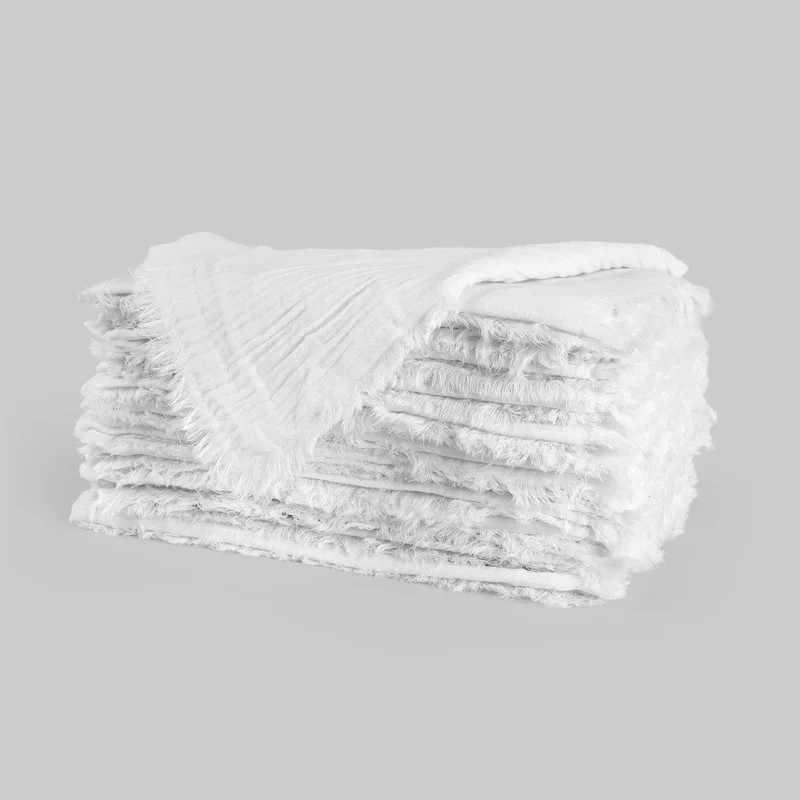 Fingercraft Fringe Napkins, Cotton 12 pack Frayed Hem, Soft and High Absorbency for Everyday Use ... | Walmart (US)