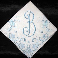 Lovely handkerchief initial for wedding, monogrammed hankerchief initial hankie, monogram bride hanky bridal | Etsy (US)