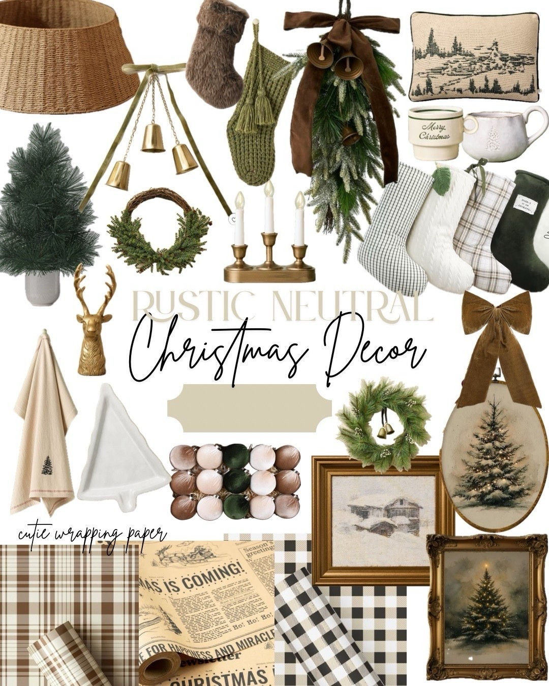 CHRISTMAS DECOR pt 2 | rustic neutral edition 🦌🪞🌲✨

#LTKFindsUnder50 #LTKSeasonal #LTKHoliday