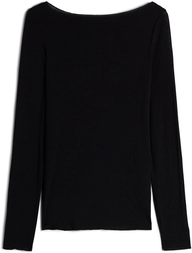 Intimissimi Woman's Sheer Boat Neck Modal Cashmere Ultralight Top | Amazon (US)