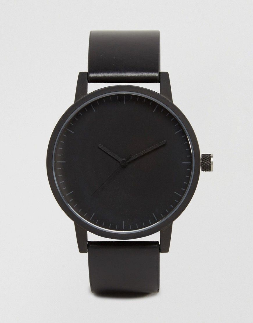 SWCO Kent Leather Watch In Black | ASOS UK