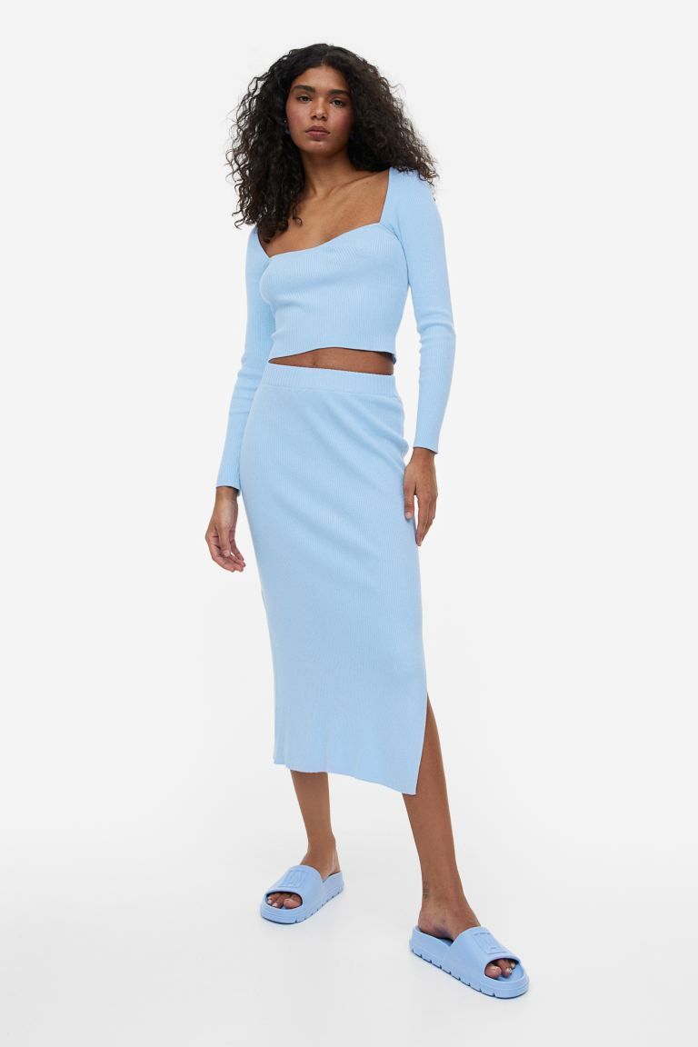 Rib-knit pencil skirt | H&M (UK, MY, IN, SG, PH, TW, HK)