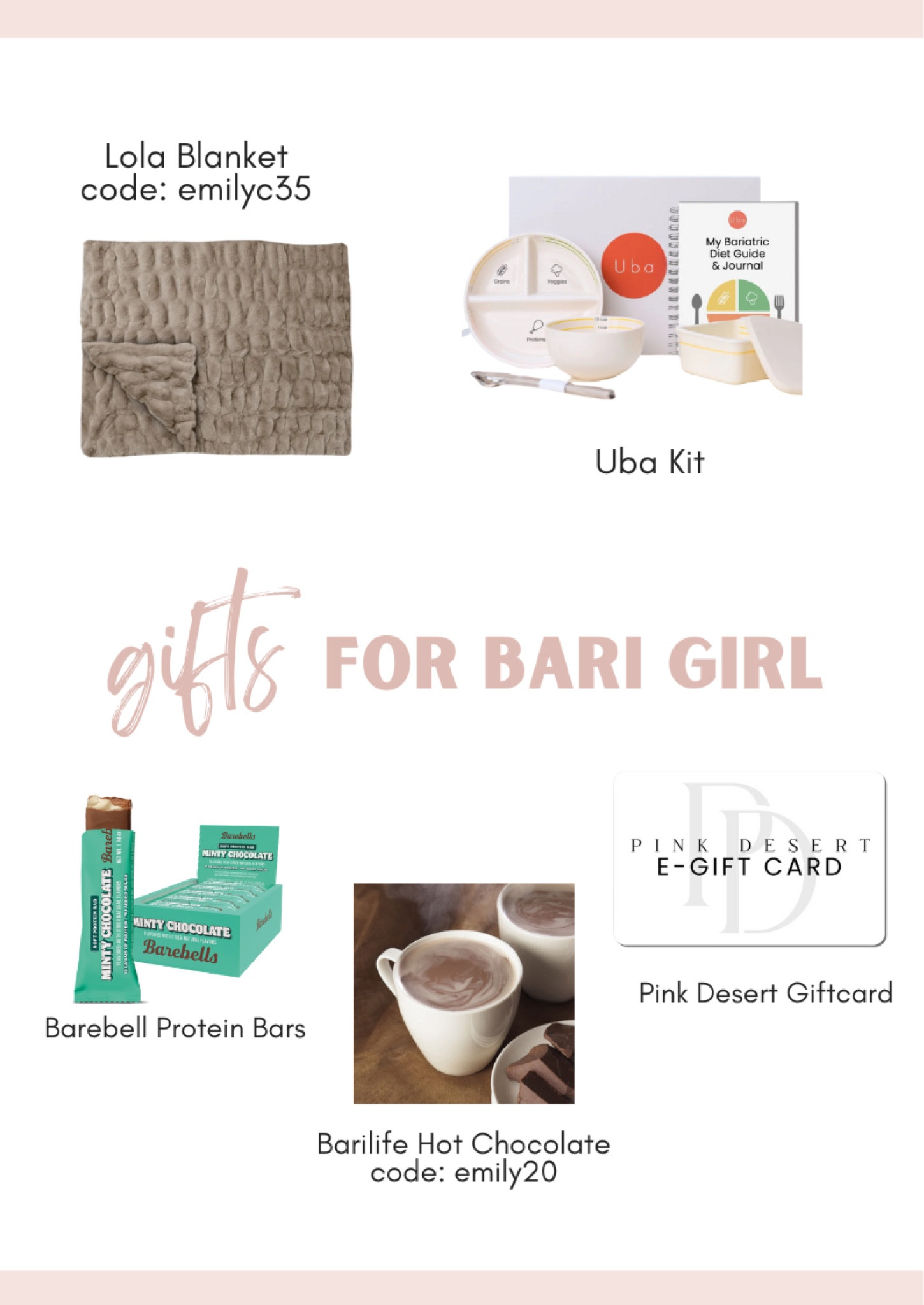 Gift guide for the Bariatric girl in your life! #giftguide #christmasgifts