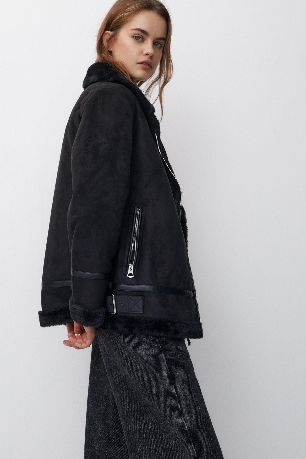 Dubbelzijdig lang jack | PULL and BEAR NL