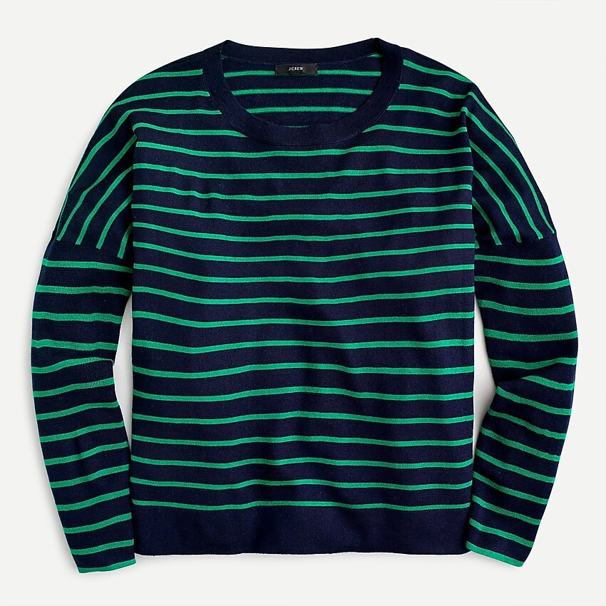 Relaxed-fit crewneck sweater in stripe | J. Crew US