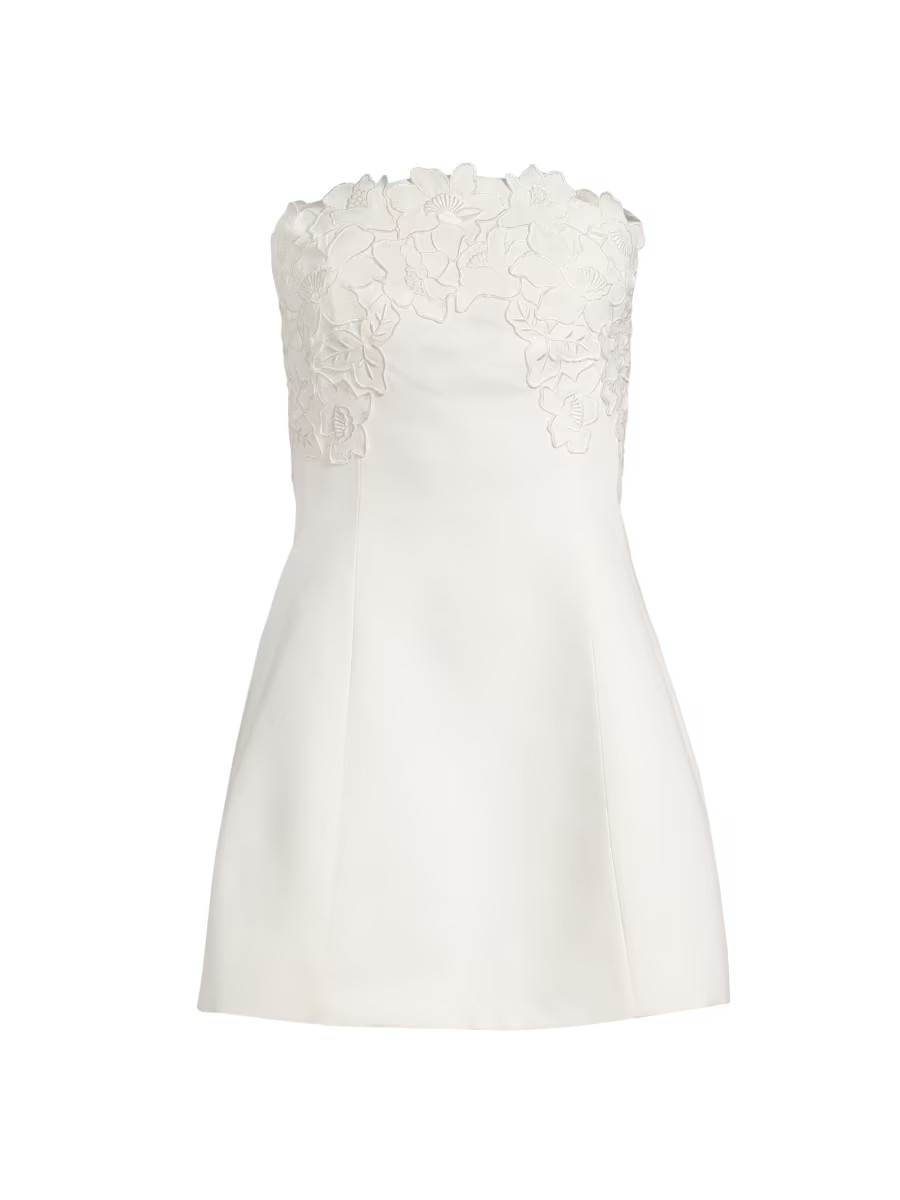Alanna Embroidered Strapless Minidress | Saks Fifth Avenue