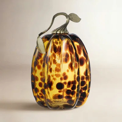 Large Amber Glass Pumpkin Holiday Accent | Joss & Main