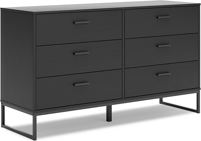 Signature Design by Ashley Socalle Dresser, 60" W x 19" D x 34" H, Black | Amazon (US)