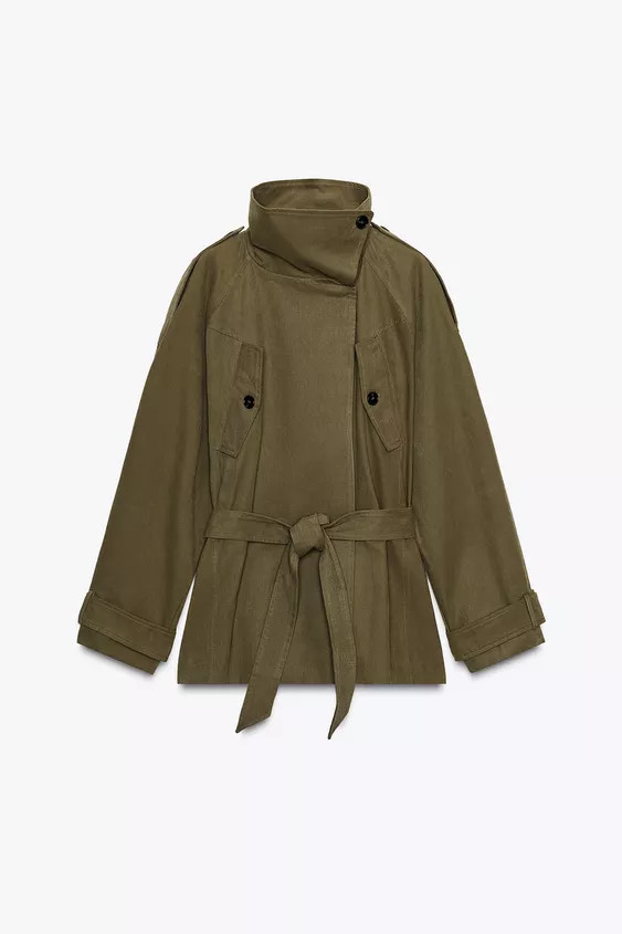 BELTED COTTON TRENCH COAT | Zara UK