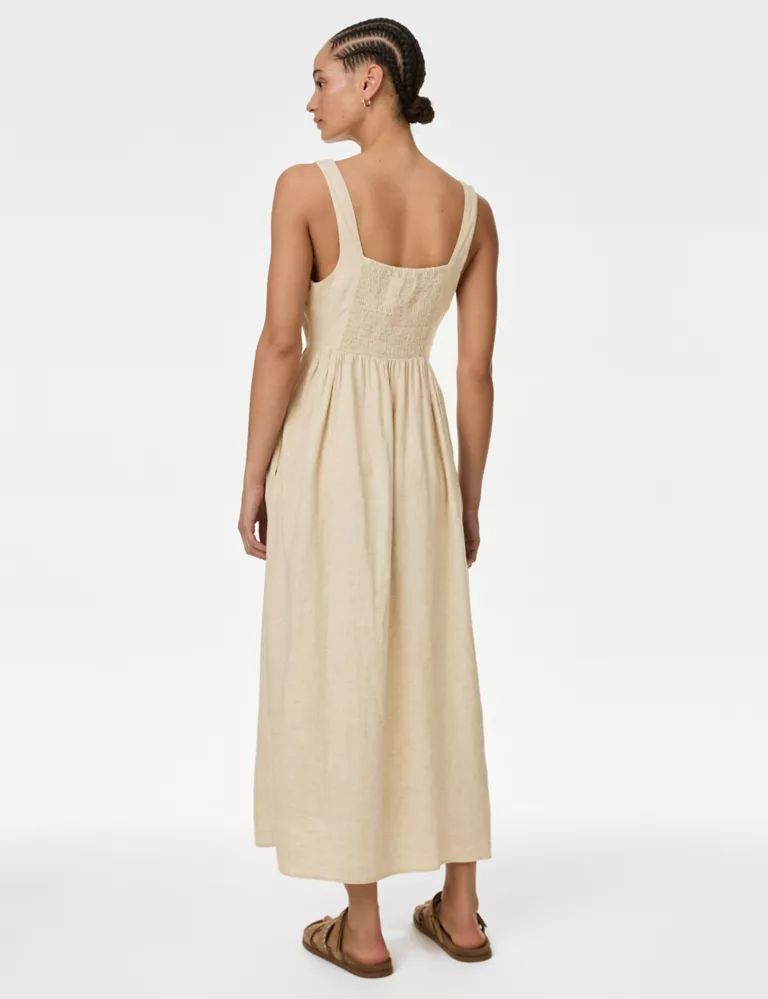 Linen Blend Midaxi Swing Dress | Marks & Spencer (UK)