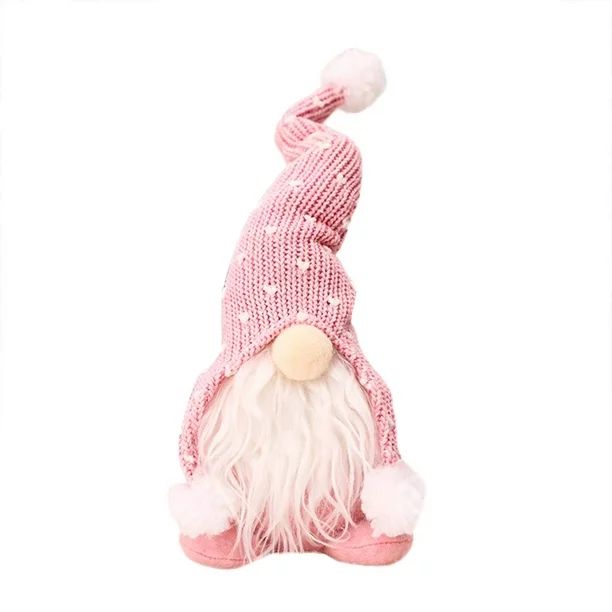 Everpert Christmas Gnome Ornaments, Funny Standing Plush Dolls Decoration (Pink) - Walmart.com | Walmart (US)