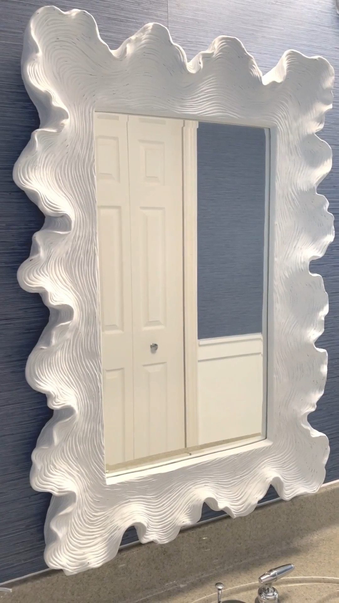 My bathroom makeover with blue grass cloth peel-and-stick wallpaper and white coral mirrors is one of my favorite modern coastal moments. I love how the textured blue walls paired with crisp white accents make the space feel elevated, layered, and designer-inspired. 



#LTKHome #LTKSaleAlert #LTKU