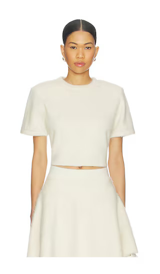 Talia Alpaca Wool Tshirt in Cream | Revolve Clothing (Global)