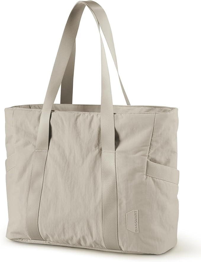 BAGSMART Tote Bag for Women, Tote Bag with Zipper Work Tote with Compartments Nurse Shoulder Hanb... | Amazon (US)