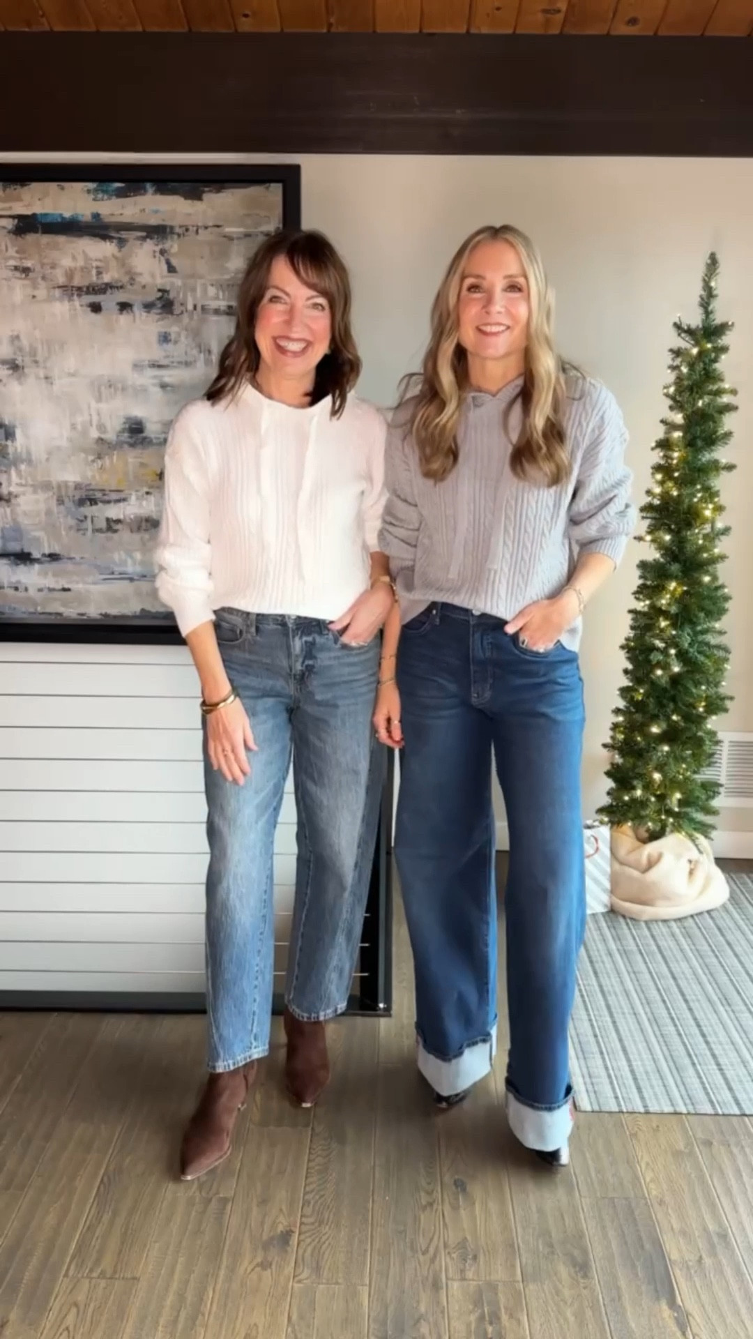 Comment SHOP for links!🎁 Last minute gift idea that arrives in time for Christmas AND is less than $20?! Crazy but true, this insanely soft and cute sweater hoodie is so good we want it in all the colors!

Actually, everything we’re wearing is under $50! We can’t believe the price on Krista’s shearling faux leather coat and my long statement coat—both look & feel wayyy more expensive! These are literally the best cuff jeans I’ve found--a mind-blowing $33…don’t sleep on these!
HOW TO SHOP:
1️⃣Comment SHOP and we’ll send outfit links to your DM
2️⃣Click on link in bio to shop on our LTK
3️⃣Watch our stories for links

Winter outfit, barrel jeans, Walmart, studded bag, brown boots, weekend outfit 

#LTKFindsUnder50 #LTKgrwm #LTKOver40