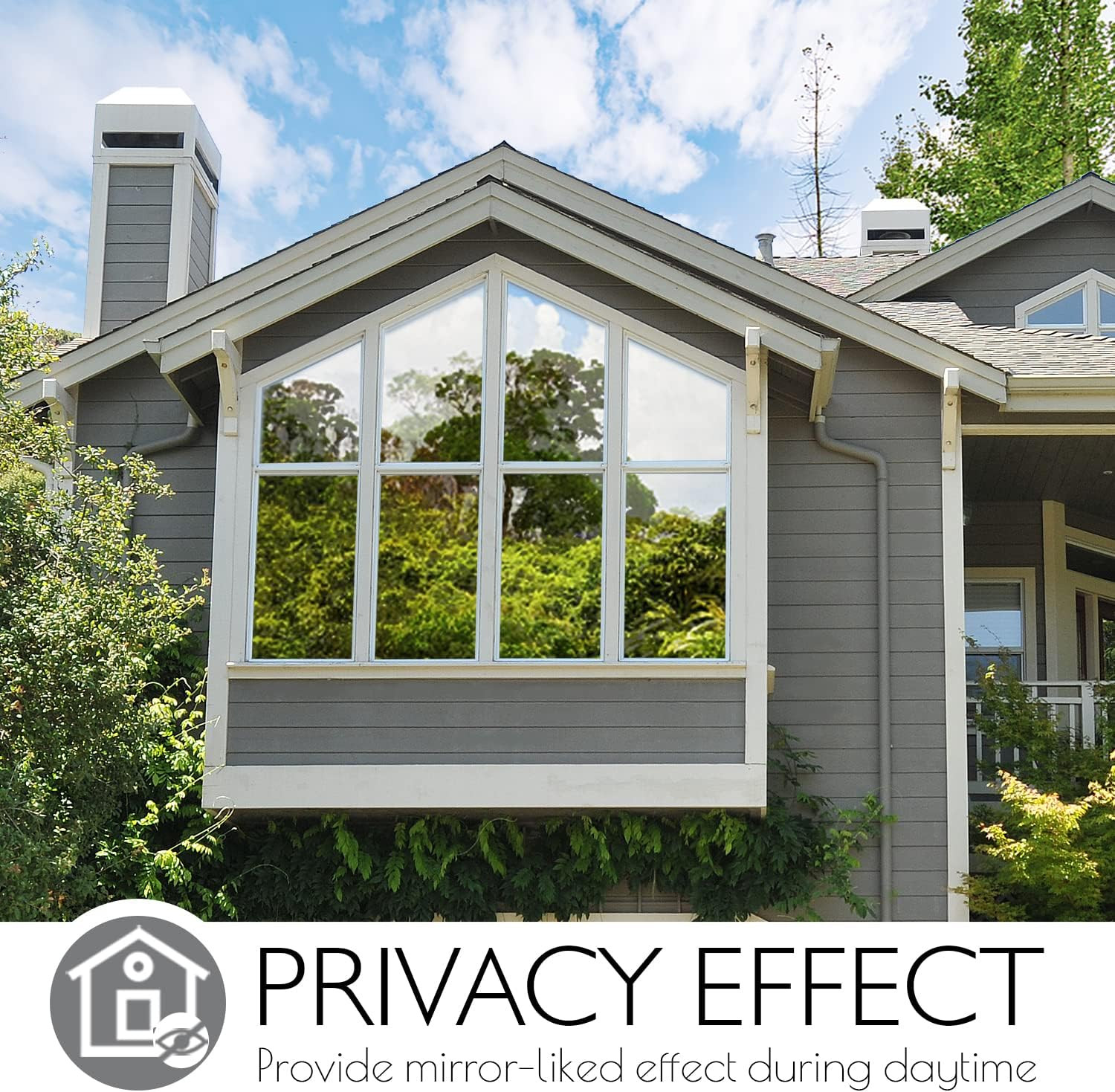 HIDBEA One Way Privacy Window Film, Daytime Mirror Reflective Heat Control UV Sun Blocking Non-Ad... | Amazon (US)