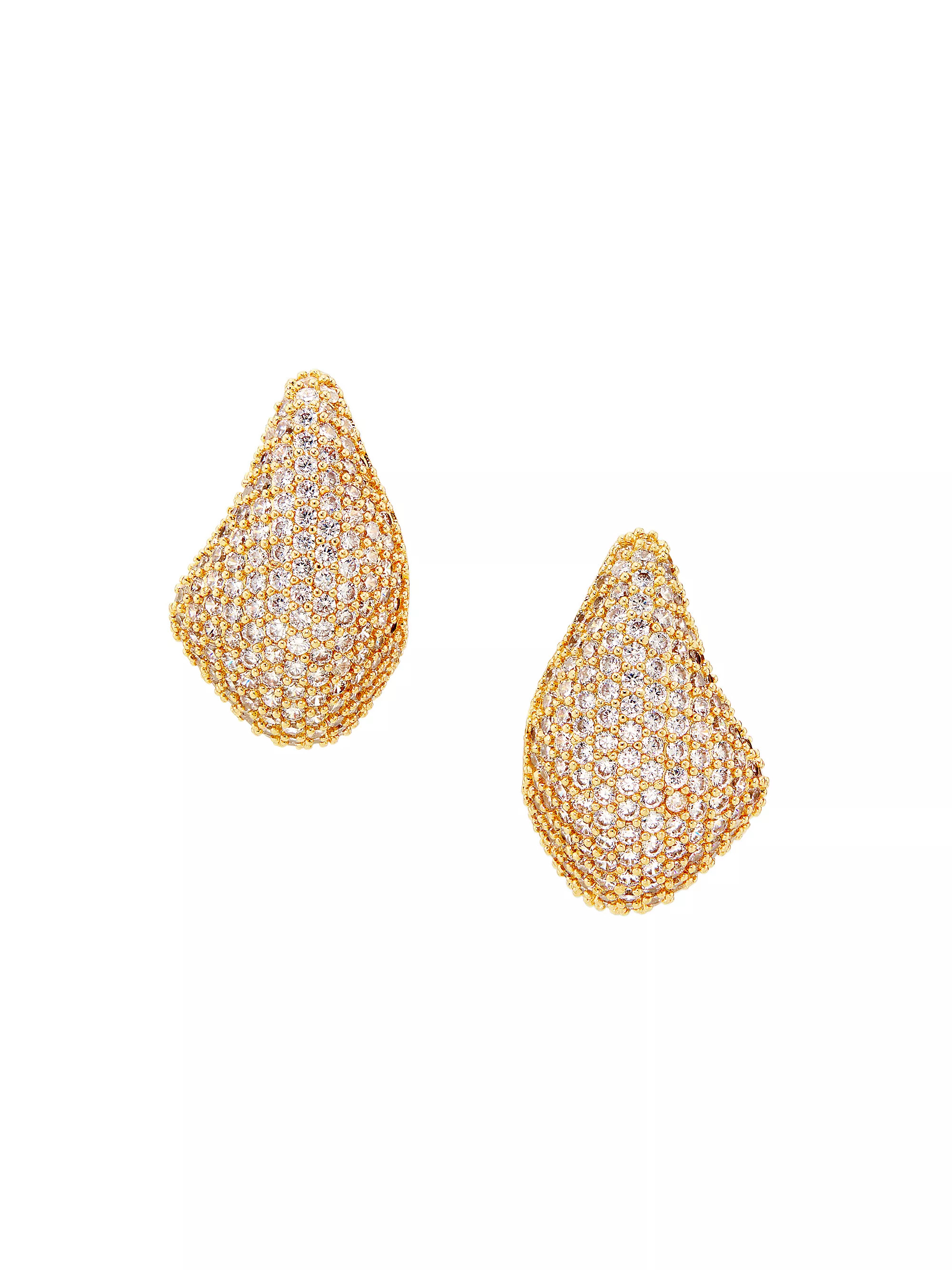 Odyssey 14K-Yellow-Gold Vermeil & Cubic Zirconia Drop Earrings | Saks Fifth Avenue
