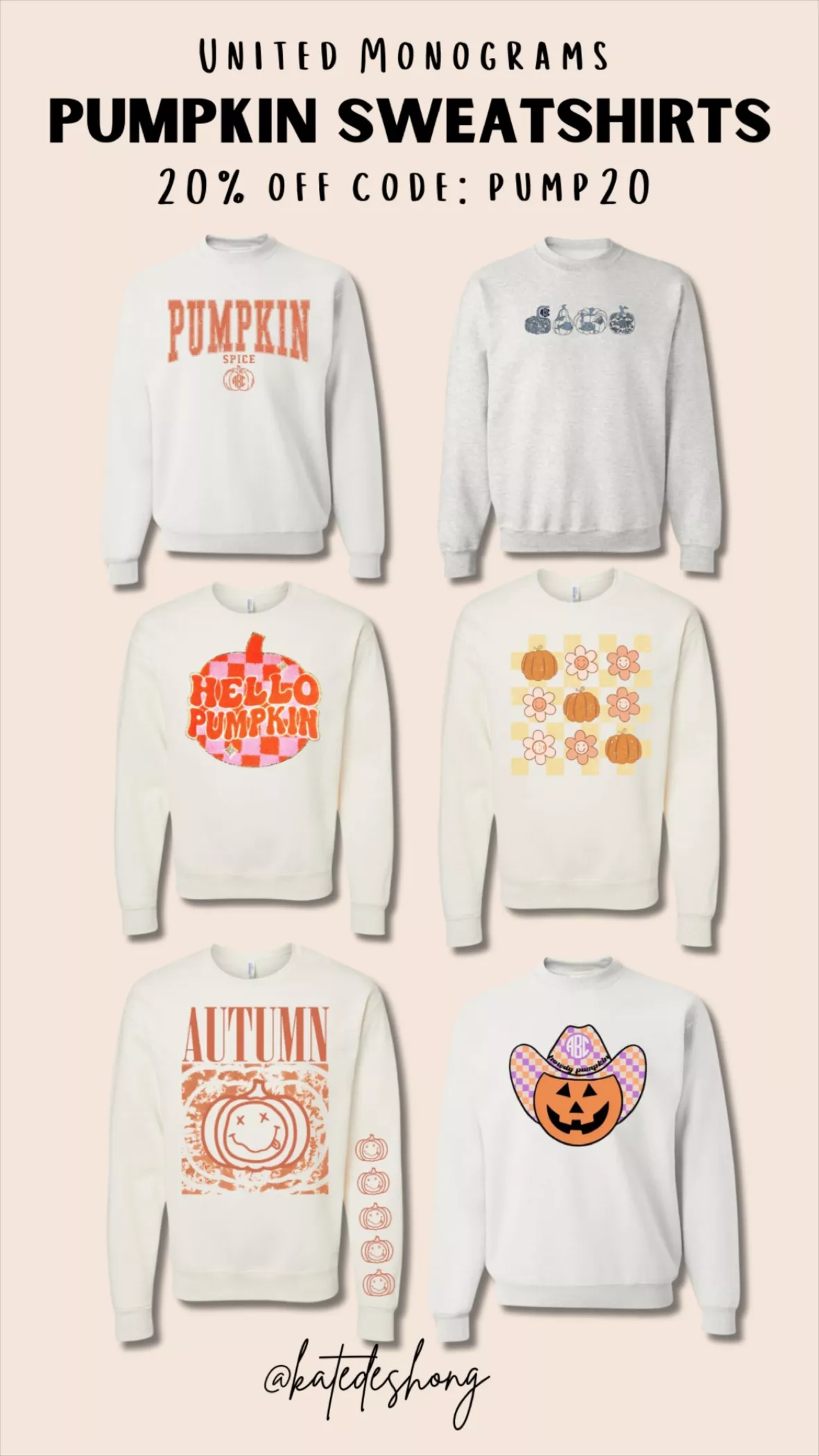 Pumpkin Spice Letter Patch Crewneck Sweatshirt in 2023