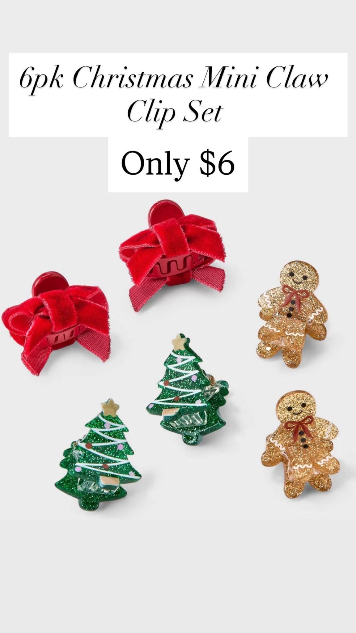 This six pack of girls holiday clips are only six dollars 

#LTKBeauty #LTKHoliday