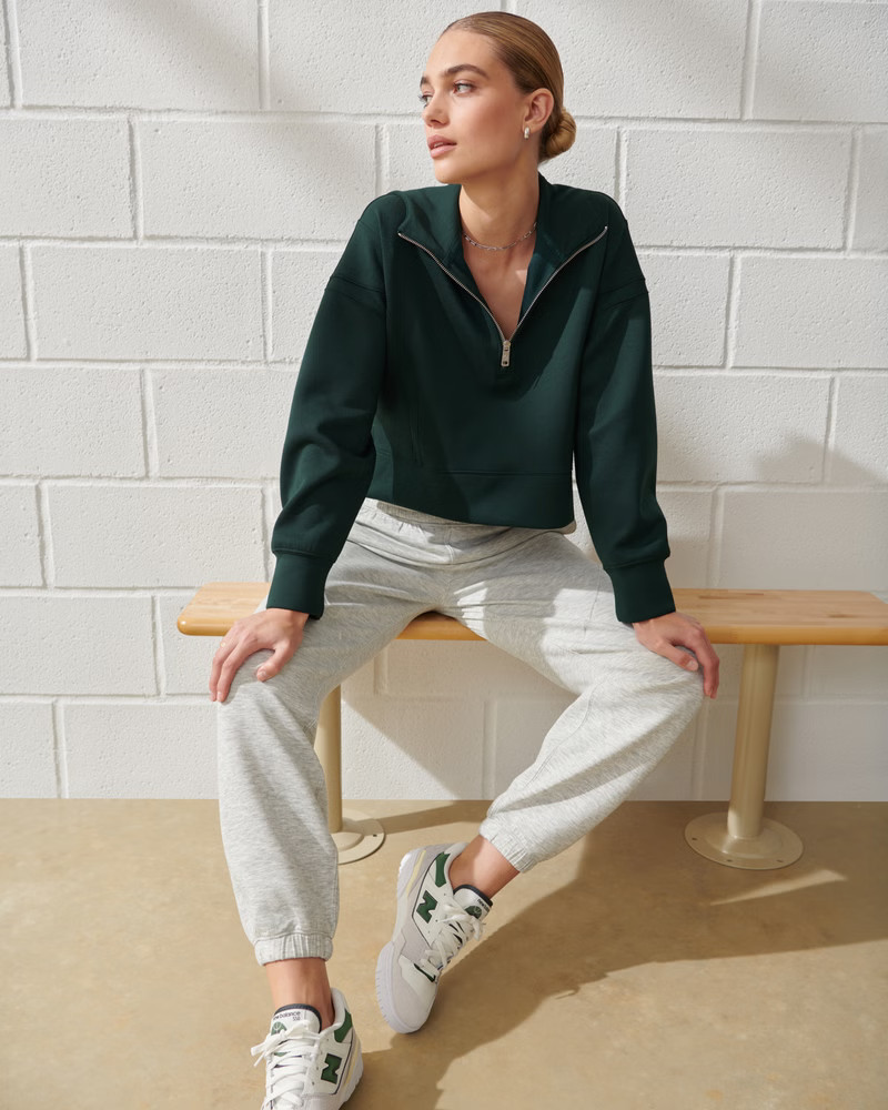 Women's YPB neoKNIT Half-Zip Hoodie | Women's Active | Abercrombie.com | Abercrombie & Fitch (US)