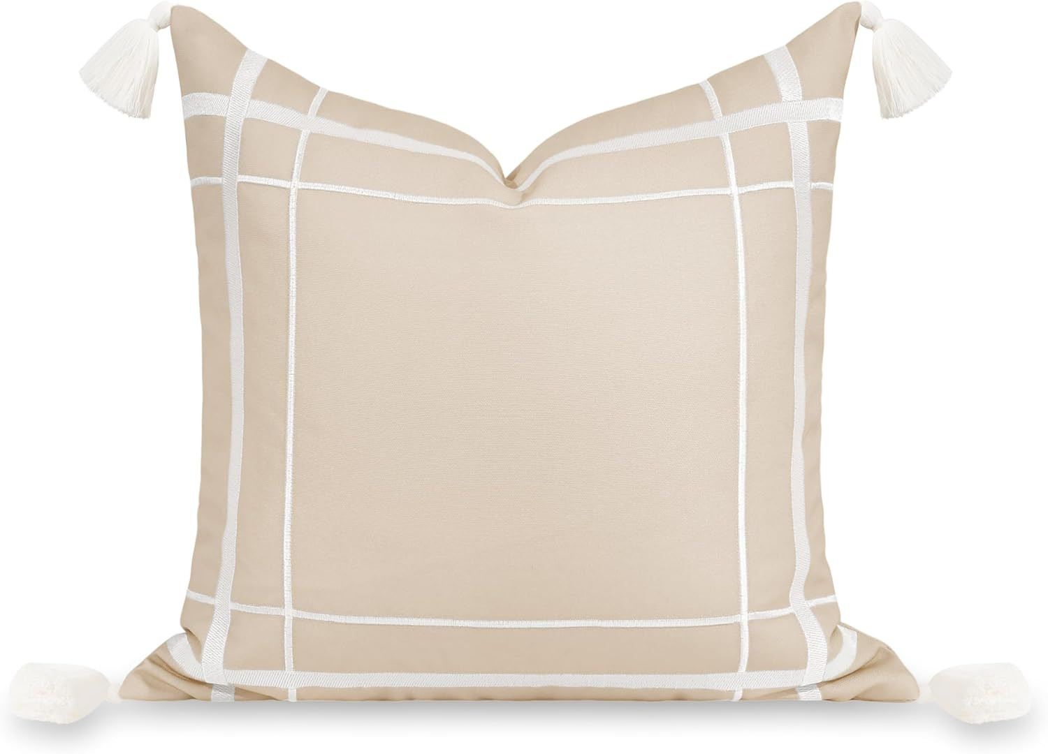 Hofdeco Premium Coastal Patio Indoor Outdoor Throw Pillow Cover Only, 20"x20" Water Repellent for... | Amazon (US)