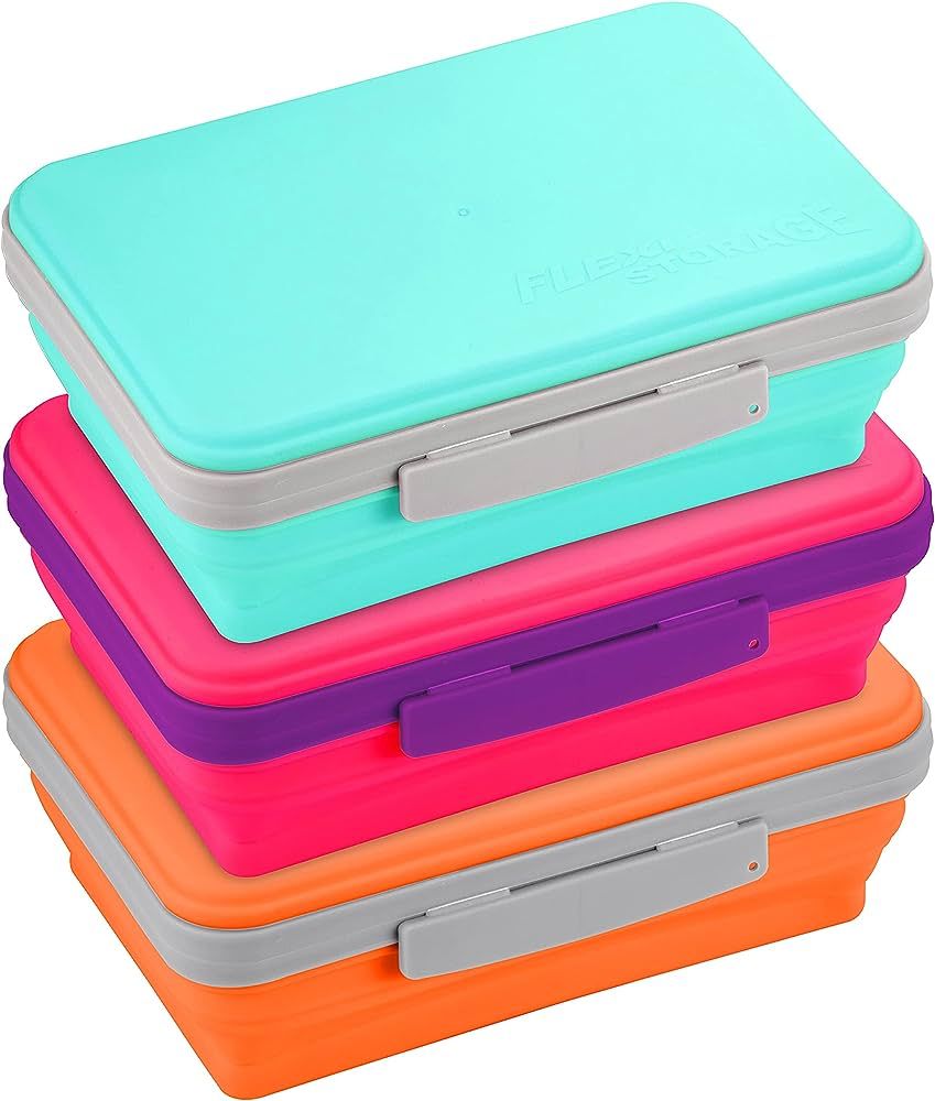 It's Academic Flexi Storage Pencil Box with Lid, Collapsible Pencil Case Design for Craft and Sch... | Amazon (US)