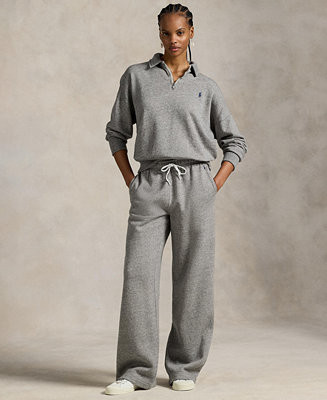 Women's Lightweight Fleece Quarter-Zip Sweatshirt & Wide-Leg Sweatpants | Macy's