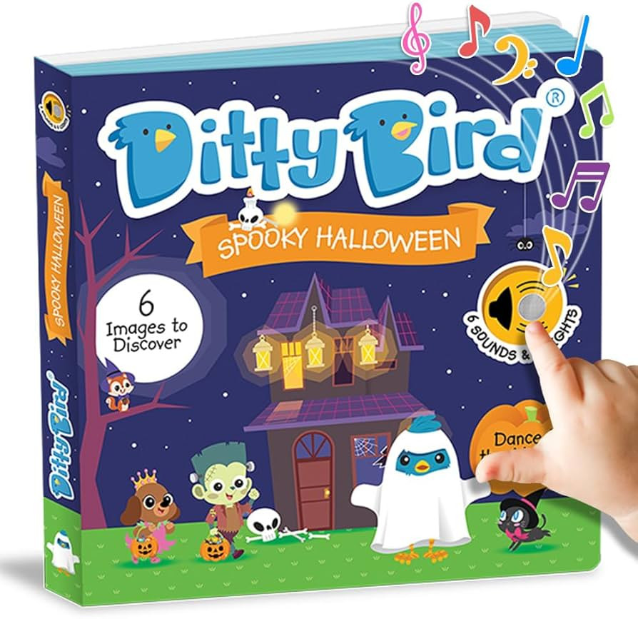 Ditty Bird Musical Books for Toddlers | Spooky Halloween Sound Board Books for Toddlers 1-3 | Int... | Amazon (US)