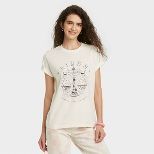 Women's Libra Zodiac Short Sleeve Graphic T-Shirt - Off-White | Target