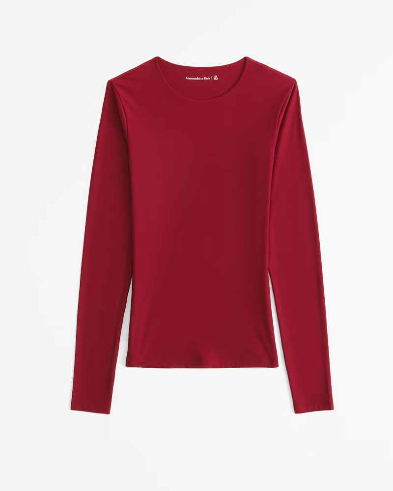 Women's Soft Matte Seamless Tuckable Long-Sleeve Top | Women's Tops | Abercrombie.com | Abercrombie & Fitch (US)