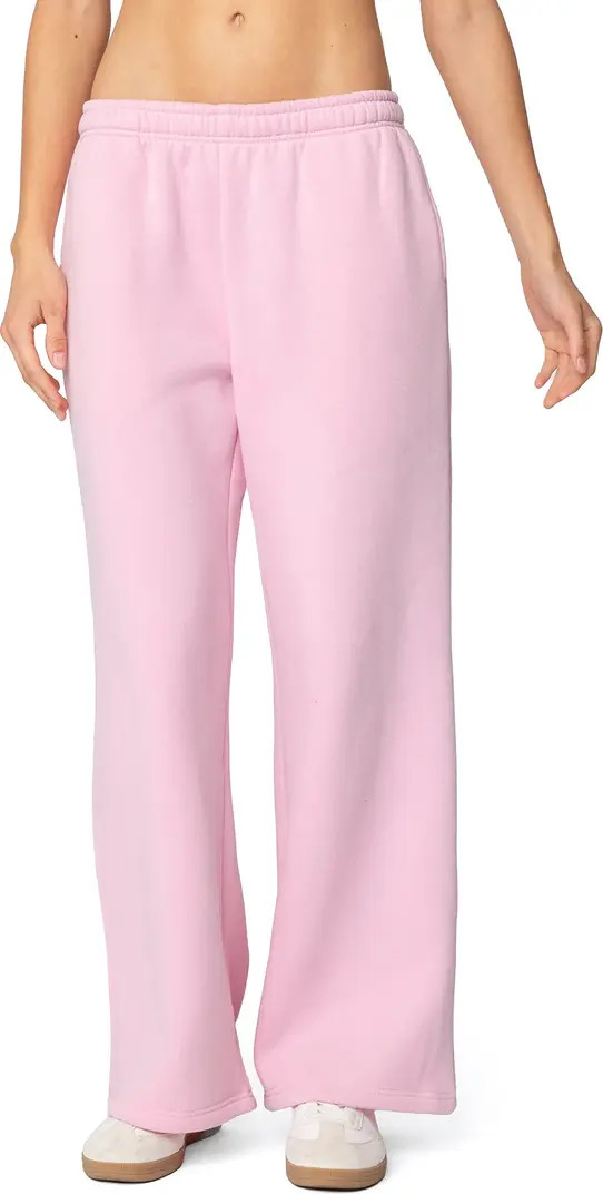 EDIKTED Logo Wide Leg Sweatpants | Nordstrom | Nordstrom