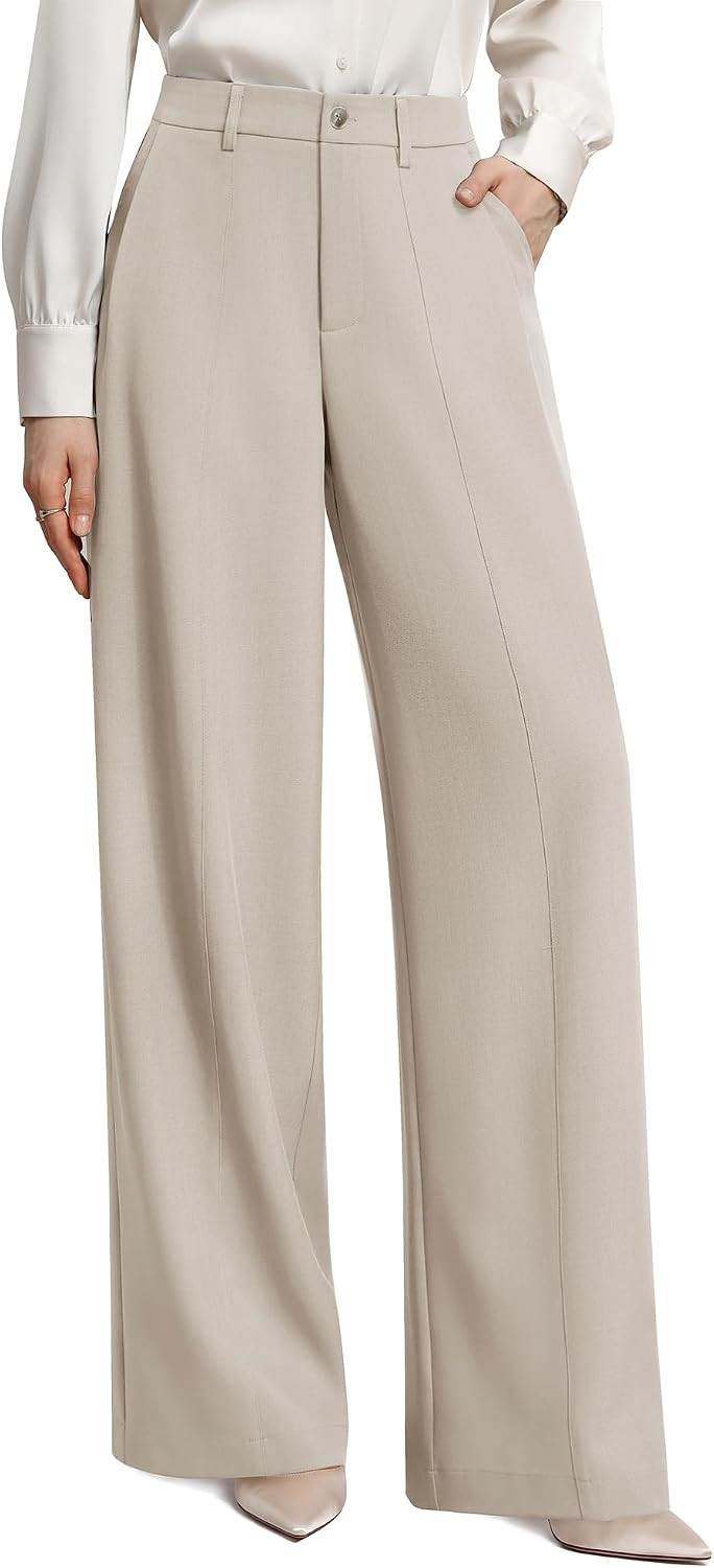 GRACE KARIN Womens Wide Leg Dress Pants Business Office Work Slacks Outfit | Amazon (US)