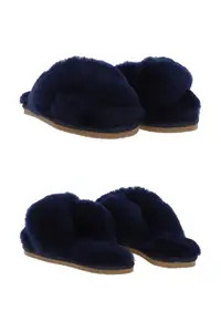 Flats | 'Chouette' Fenland Sheepskin Crossover Slippers | Fenland England | Debenhams UK