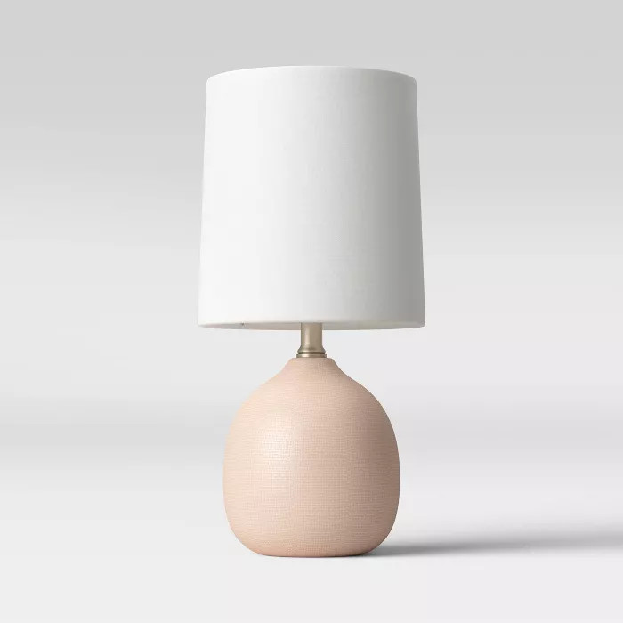 Textured Ceramic Mini LED Accent Lamp Pink (Includes Energy Efficient Light Bulb) - Threshold™ | Target