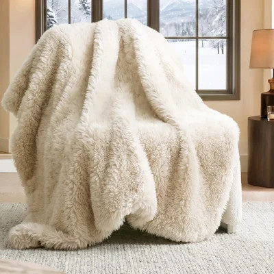 Soft Faux Fur Throw Blanket, Double-Sided Plush Fur Blanket, Cozy Decorative Throw for Sofa, Bed and Gift | Wayfair North America